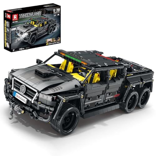 Reobrix 11001 Technik Offroad Autobauset für Erwachsene Klemmbausteine, Fern und APP Gesteuerte Modellauto Kits, Geschenke Kinder, Geschenkidee zu Weihnachten (2162 Stück) von Reobrix