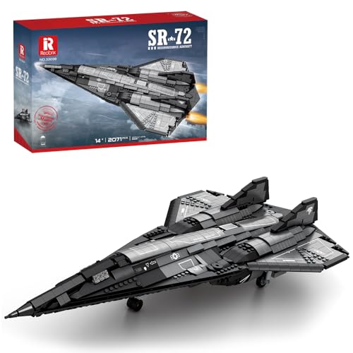 Reobrix 33039 SR-72 Aufklärungsflugzeug Bausteine Set, 2071PCS Klemmbausteine Flugzeug Modell Bausätze, MINT pädagogische Spielzeug Geschenke für Kinder Teens und Militärfans von Reobrix