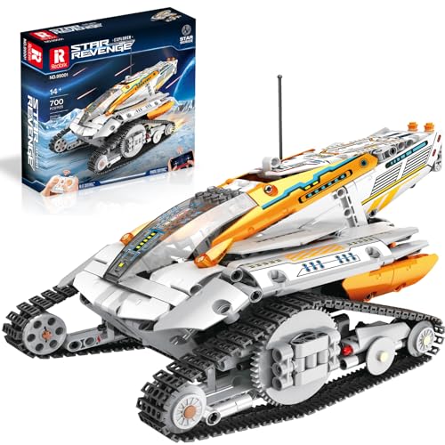 Reobrix 99001 Star Series Explorer Roving Vehicle Klemmbausteine, fern- und APP-gesteuertes Weltraumspielzeug, Cooles Action-Set für Spielen, kompatibel mit Lego (700 Teile) von Reobrix