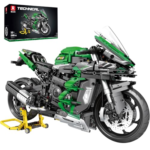 Reobrix Motorrad-Bausets für Erwachsene, Maßstab 1:5, H2 SX SE, Motorrad-Modell, cooles technisches Motorrad-Auto-Modell-Display für Zuhause oder Büro, Sammlerstück-Geschenke für Jungen ab 14 Jahren von Reobrix