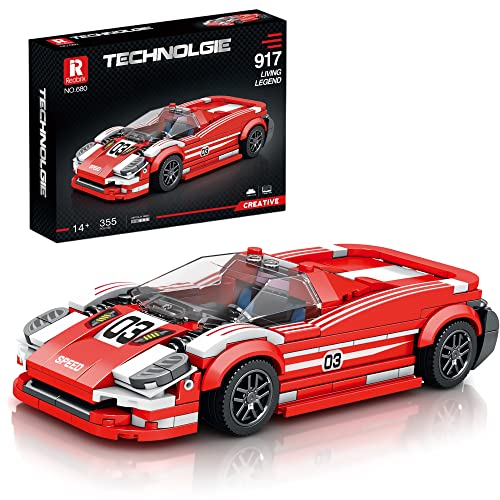 Reobrix Technik 680 Spielzeug-Auto Baukasten Klemmbausteine, Bausatz für Modellauto, Rennwagen, Supersportwagen für Kinder und Erwachsene, 2023 Neu Kollekti, kompatibel mit Lego (355 Teile) von Reobrix