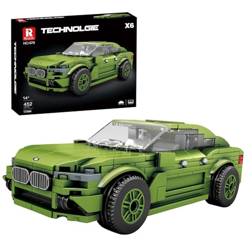 Reobrix Technik 680 Spielzeug-Auto Baukasten Klemmbausteine, Bausatz für Modellauto, Rennwagen, Supersportwagen für Kinder und Erwachsene, 2024 Neu Kollekti, kompatibel mit Lego (452 Teile) von Reobrix