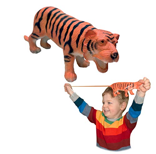 Rep Pals - Tiger, Dehnbares Spielzeug von Deluxebase. Super Dehnbare Tierrepliken, die Sich echt anfühlen, ideal für Kinder von Rep Pals