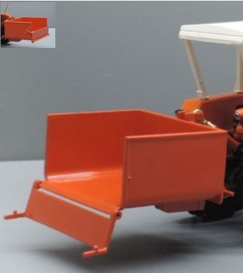 Orange Kasten mit Hydraulikanschluss mit drei Punkten, 1:32, Nachbau von Fahrzeugen und Zubehör, Modell: die Cast von Replicagri