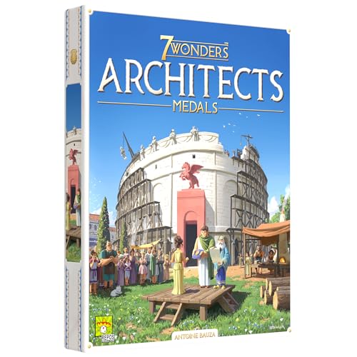 7 Wonders Architects Medals Expansion – Neue Wunder, Medaillen und Strategien warten auf Sie! Zivilisations-Strategiespiel für Kinder und Erwachsene, ab 8 Jahren, 2–7 Spieler, 25 Minuten Spielzeit, von Repos Production