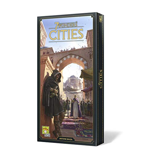 UNBOX NOW 7 Wonders Cities New Edition — Erweiterung auf Kastilisch für 10+ Jahre, Kartenspiel, 7 Spieler, 40 Minuten, Dalonismus-geeignet, Strategie, Stadtgebäude, Spanisch von UNBOX NOW