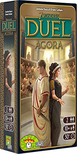 Repos Production, 7 Wonders Duel – Agora, Erweiterung, Kennerspiel, Strategiespiel, 2 Spieler, Ab 10+ Jahren, 30+ Minuten, Deutsch von Repos Production