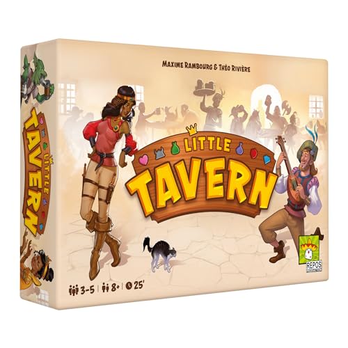 Little Tavern Partyspiel - Seat The Best Customers, Sammeln Sie die meisten Tipps und gewinnen Sie! Strategiespiel für Kinder und Erwachsene, ab 8 Jahren, 3-5 Spieler, 25 Minuten Spielzeit, von Repos Production