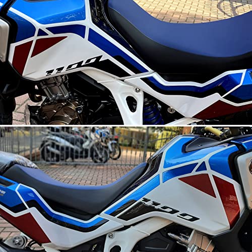 Resin Bike Aufkleber für Motorrad Kompatibel mit Honda CRF1100L Africa Twin Adventure Sports 2021. Seitenschutz für den Tank vor Stößen und Kratzern. Paar 3D-Harzklebstoff - Stickers - Made in Italy von Resin Bike