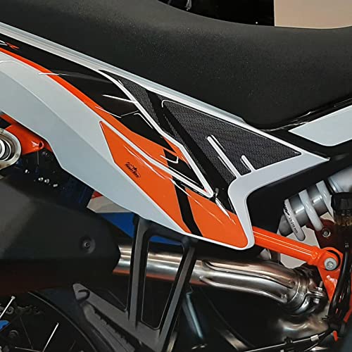 Resin Bike Aufkleber für Motorrad Kompatibel mit KTM 890 Adventure-R 2021. Seitenschutzgitter vor Stößen und Kratzern. Paar 3D-Harzklebstoff - Stickers - Made in Italy von Resin Bike