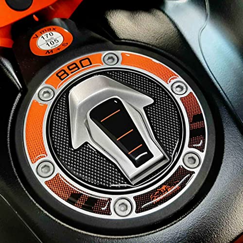 Resin Bike Aufkleber für Motorrad Kompatibel mit KTM 890 Adventure R 2021. Tankdeckelschutz vor Stößen und Kratzern. 3D-Harzklebstoff. Motorrad-Gadget - Stickers - Made in Italy von Resin Bike