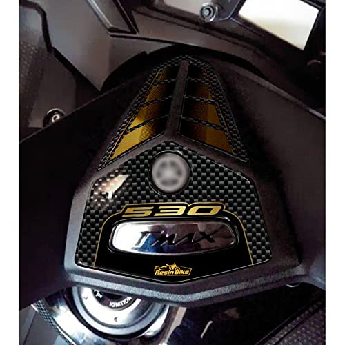 Resin Bike Aufkleber für Motorrad Kompatibel mit Yamaha Tmax 530 2012-2016. Schutz für die Lenkermitte vor Stößen und Kratzern. 3D-Harzklebstoff für Roller Hergestellt in Italien - Stickers von Resin Bike