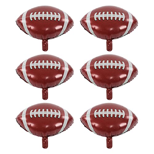 Respicefinem 6er-Pack große Fußballballons aus Aluminiumfolie, wiederverwendbar, 53 x 51 cm, perfekt für Partys und Sportfeiern von Respicefinem