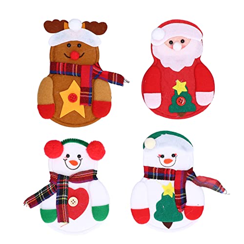 Respicefinem 8 Stück Weihnachts-Filz-Schneemann, DIY-Weihnachts-Schneemann-Dekoration, weiche, exquisite Schneemann-Filz-Set für Weihnachtsbaumsocken, Kamin-Dekoration von Respicefinem