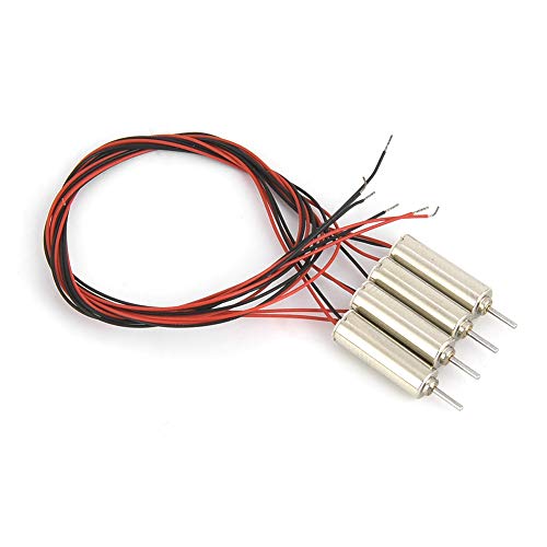 Respicefinem Kernloser Gleichstrommotor 8 × 6 × 1 4 Stück Gleichstrom 4,5 V 31440 U/min Kernloser Motor 4 x 12 mm Mikromotor für RC-Hubschrauberspielzeug von Respicefinem