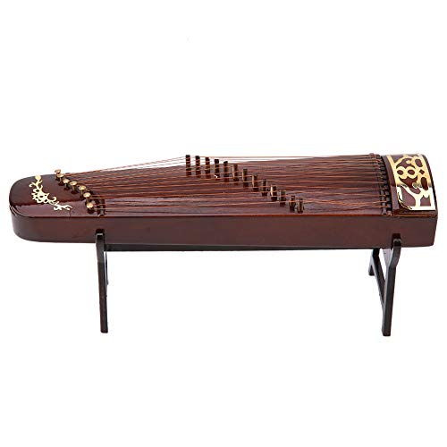 Respicefinem Miniatur-Guzheng-Musikinstrumentenmodell aus Holz, inklusive Box zur Präsentation, ideal für Ornamente, Heimdekoration, Kunsthandwerk von Respicefinem