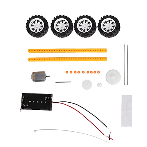 Respicefinem Pädagogischer Zahnradantrieb, DIY-Spielzeugauto-Set, Kinder Lernen Mathematik, Physik, Spielzeug-Set, 1,5 V x 2 AA-Batterien, Holzmaterial von Respicefinem