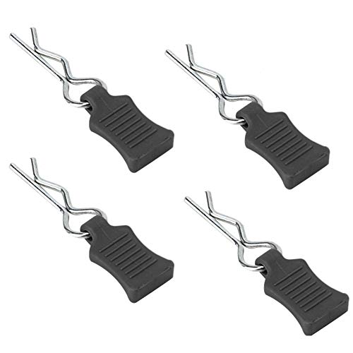 Respicefinem RC Karosserie Clip Pin Aluminium Stahl Halterung Set Zubehörteil für RC Car 1/8 1/10 1/12 Modellbastler (Schwarz) von Respicefinem