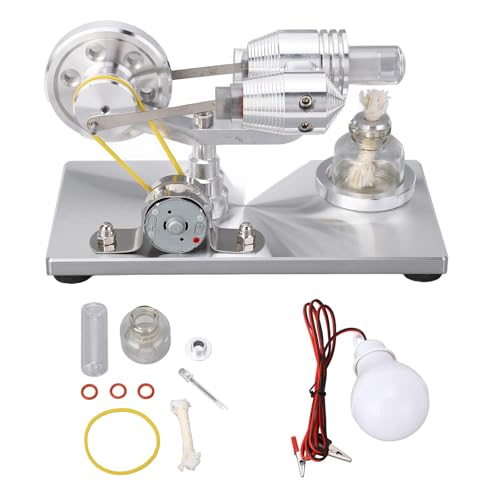 Respicefinem Stirlingmotor-Kit für Erwachsene, massiver Heimtemperatur-Stirlingmotor, 22,0 x 12,0 cm. 0×14. Stirlingmotor-Generator, wissenschaftliche Projekte, Technologie, von Respicefinem