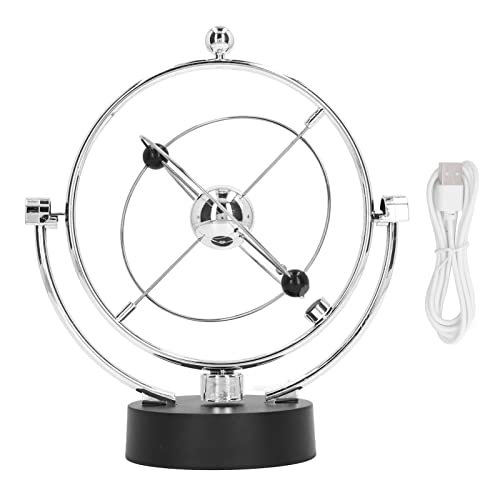 Restokki Elektronisches Perpetual Motion Schreibtischspielzeug Perpetual Motion Swing Ball Physikalisches Spielzeug Art Globe Newton Pendel für Office Home Ornaments von Restokki