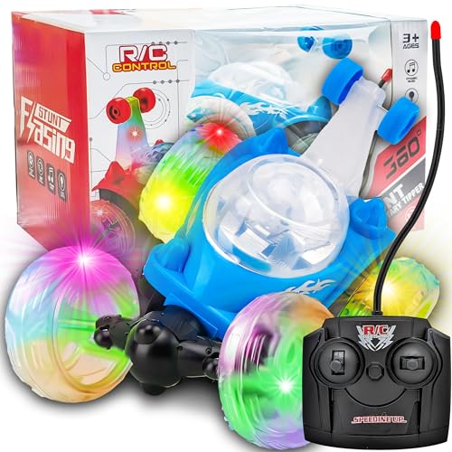 Retoo Ferngesteuertes Auto mit LED Beleuchtung, Spielzeugauto Gesteuert 27MHZ mit Fernbedienung, Reichweite bis 30 m, RC Auto Car mit 360° Rotation, Geschenk für Jungen und Mädchen, Blau Retoo Ferngesteuertes Auto mit LED Beleuchtung, Spielzeugauto Gesteuert 27MHZ mit Fernbedienung, Reichweite bis 30 m, RC Auto Car mit 360° Rotation, Geschenk für Jungen und Mädchen, Blau von Retoo