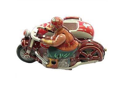 Retro Toys Blechspielzeug - Motorrad mit Beiwagen, rot Retro Toys Blechspielzeug - Motorrad mit Beiwagen, rot von Retro Toys