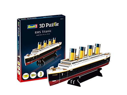 Revell 3D Puzzle RMS Titanic I 30 Teile I 2 Stunden Bauspaß für Kinder und Erwachsene I ab 10 Jahren I Das wohl berühmteste Schiff der Welt selber zusammenbauen von Revell