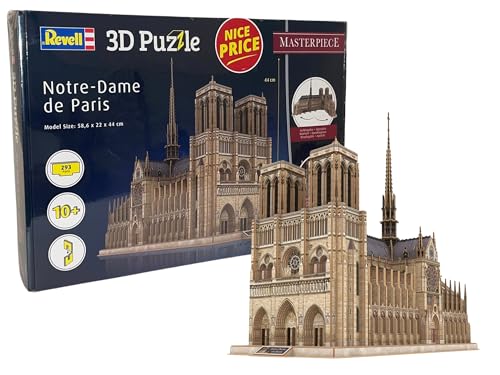 Revell 00190 Kathedrale Notre-Dame de Paris, aus der Masterpiece-Serie Amerikanisch Die Welt in 3D entdecken, Bastelspass für Jung und Alt, farbig von Revell