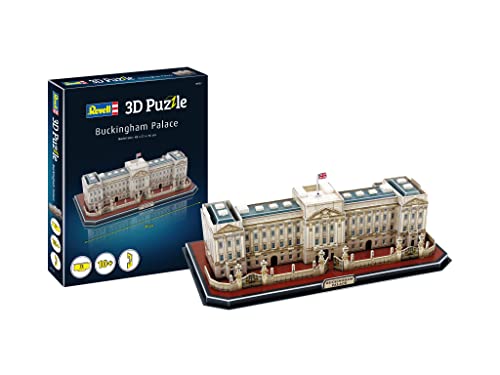 Revell Buckingham Palace 3D Modellbausatz | 72 Teile für Detailreichtum | Edukatives Architekturprojekt | Ideal für Modellbauer & Familien | Historisches Londoner Königspalast Puzzle | Ab 10 Jahren von Revell