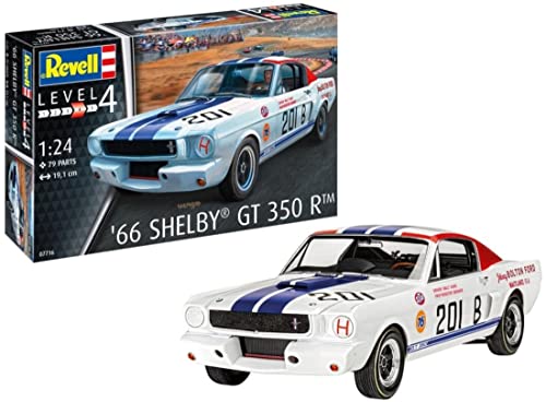 Revell Modellbausatz I 1966 Shelby GT 350 R I Detailreicher Level 4 Auto Bausatz I 79 Teile I Maßstab 1:24 I für Kinder und Erwachsene ab 12 Jahren von Revell