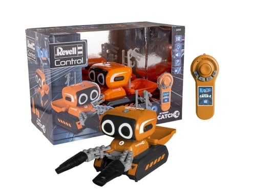 Revell RC, Catch-E Roboter, Programmierbarer Roboter mit Vorwärts-, Rückwärts- und Drehbewegungen, Greiffunktion per Einhand-IR-Fernsteuerung, Ideal für Kinder ab 6 Jahren Revell RC, Catch-E Roboter, Programmierbarer Roboter mit Vorwärts-, Rückwärts- und Drehbewegungen, Greiffunktion per Einhand-IR-Fernsteuerung, Ideal für Kinder ab 6 Jahren von Revell Control