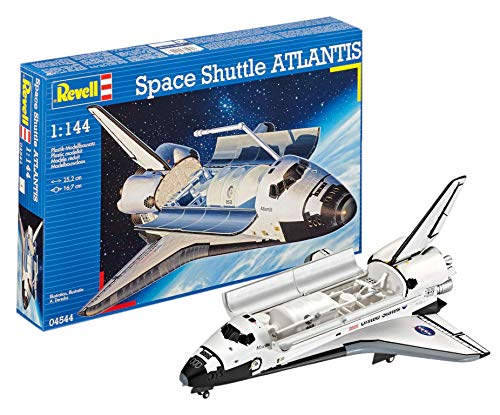 Revell Revell_04544 Modellbausatz Flugzeug 1:144 - Space Shuttle Atlantis im Maßstab 1:144, Level 4, originalgetreue Nachbildung mit vielen Details, Raumfahrt, Weltraum, 04544 von Revell