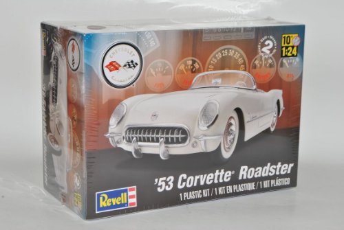 Chevrolet Corvette C1 Cabrio Weiss 1953-1962 85-4057 Bausatz Kit 1/25 1/24 Revell Monogram Modell Auto mit individiuellem Wunschkennzeichen von Revell