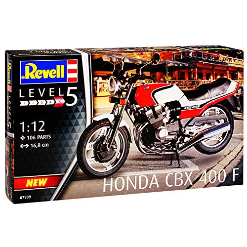 Hon-da CBX 400F Rot Weiss 07939 Bausatz Kit 1/12 Revell Modell Motorrad mit oder ohne individiuellem Wunschkennzeichen von Revell