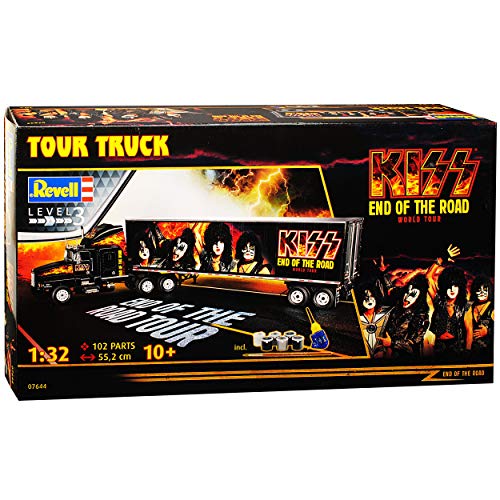 Kenworth T600 Sattelzug KISS Tour Truck LKW USA 07644 mit Farben und Leim Bausatz Kit 1/32 Revell Modell Auto von Revell