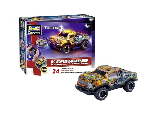 Revell Adventskalender RC Christmas Driver I Ferngesteuertes Auto I zum Basteln I RC Adventskalender für Jungen, Mädchen & Erwachsene ab 10 Jahren I von Revell