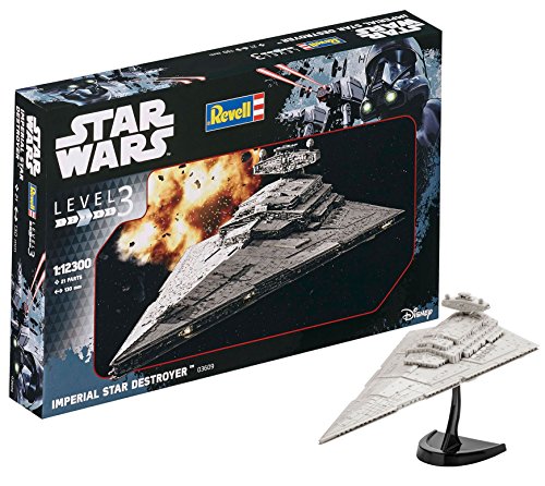 Revell Imperial Star Destroyer Modellbausatz I Maßstab 1:2700 I Detailreiche Triebwerksnachbildungen I Fein gravierte Oberfläche I Geeignet ab 10 Jahren I Ideal für Sammler und Star Wars Fans von Revell