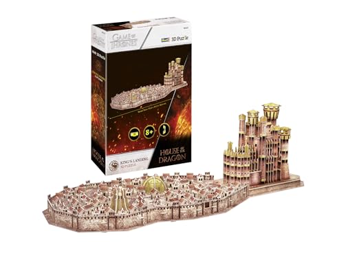 Revell 3D Puzzle I House of The Dragon King's Landing I Detailliertes Modell mit Rotem Bergfried und Septe von Baelor I Perfekt für Fans und Sammler von Game of Thrones von Revell