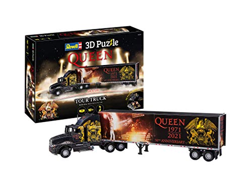 Revell 3D Puzzle 00230 I QUEEN Tour Truck 50th Anniversary I 128 Teile I 2 Stunden Bauspaß für Kinder und Erwachsene I ab 10 Jahren I Geschenkidee für alle Rock n Roll Fans I Selber zusammenbauen von Revell