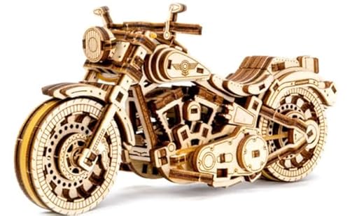 Revell Tiny Adventures Cruiser Vtwin, Authentisches Motorradmodell, Rückzugsmechanismus für dynamische Bewegung, Gummibandmotor für Vorwärts und Rückwärtsfahrt, Modell aus Holz von Revell