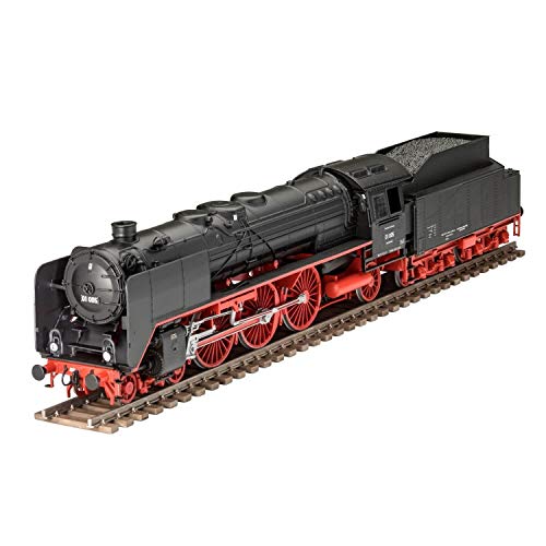 Revell 02172 Schwere Schnellzuglok BR01 mit Tender 2' T32, H0 Lokomotive zum Selberbauen in 1:87, 27,5 cm originalgetreuer Modellbausatz für Fortgeschrittene, zum Bemalen von Revell