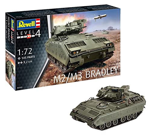 Revell 03143 M2/M3 Bradley Spielzeug 03143-M2 Maßstab 1:72, Grün von Revell