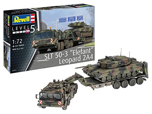 Revell REV-03311 SLT 50-3" Elefant und Leopard 2A4, 1:72 Toys, 12 Jahre to 99 Jahre, farbig von Revell