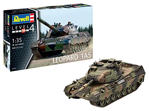 Revell 03320 Leopard 1A5 originalgetreuer Modellbausatz für Fortgeschrittene, unlackiert von Revell