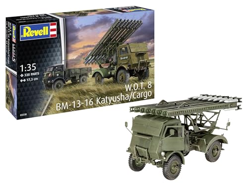 Revell Modellbau, BM-13-16 auf WOT 8, Bausatz, Maßstab 1:35, 371 Teile, Bastelset ab 12 Jahren, Detailgetreues Modell, Militärfahrzeug, Authentische Nachbildung von Revell