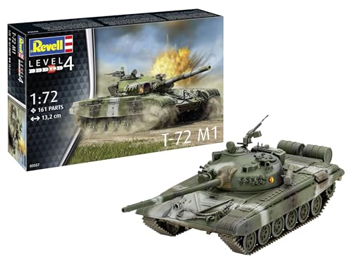 Revell Modellbau I T-72 M1 I Bausatz I Maßstab 1:72 I 161 Teile I Bastelset ab 12 Jahren I Detailgetreues Modell I Militärfahrzeug I Authentische Nachbildung, grün von Revell