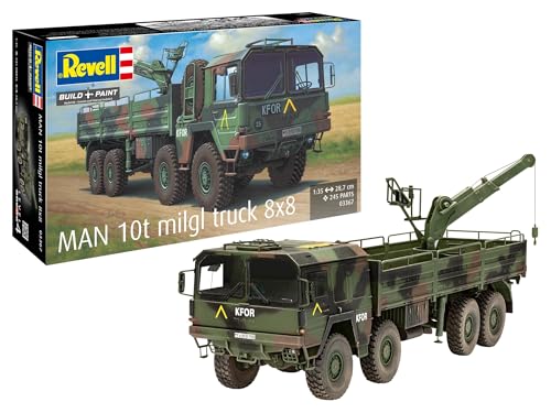 Revell 03367 Man 10t Milgl 8x8 Truck Maßstab 1:35 – ungebautes/unlackiertes Plastikmodellbausatz Revell 03367 Man 10t Milgl 8x8 Truck Maßstab 1:35 – ungebautes/unlackiertes Plastikmodellbausatz von Revell