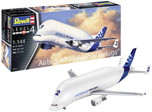 Revell 03817 Airbus A300-600ST Beluga Flugmodell Bausatz 1:144 von Revell