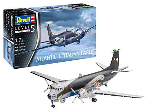 Revell 03845 Breguet Atlantic 1 "Italian Eagle, Flugzeugmodell 1:72, 44,2 cm Fahrzeug originalgetreuer Modellbausatz für Experten, unlackiert von Revell