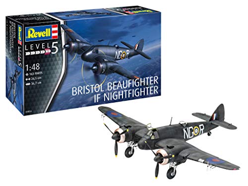 Revell 03854 Beaufighter IF Nightfighter originalgetreuer Modellbausatz für Experten, unlackiert von Revell